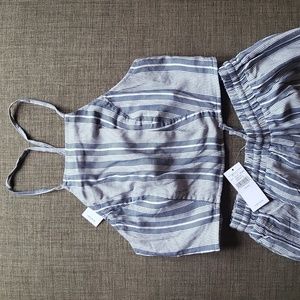 American Eagle Striped Beach Lounge Set Sz XS